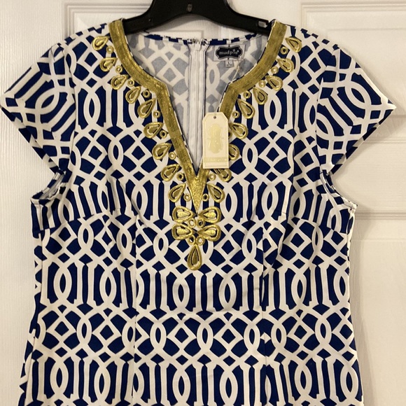 MUDPIE Jacks Dress size L length 38” bust 38” brand new with tags - Picture 2 of 16